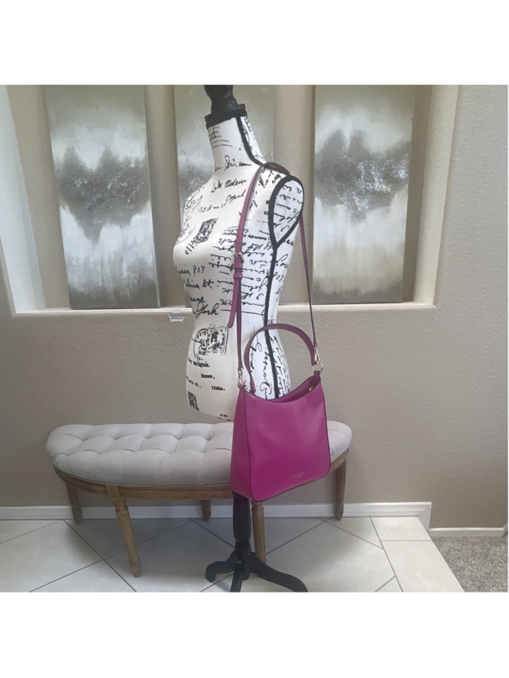 Kate Spade New York Pink Shoulder Bag Zip, Detachable Strap, Medium - Picture 3 of 14